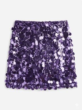 💬☔️🩵NWOT Purple Sparkling Sequin Bodycon Skirt Medium